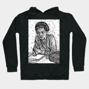 SIMONE DE BEAUVOIR ink portrait .1 Hoodie